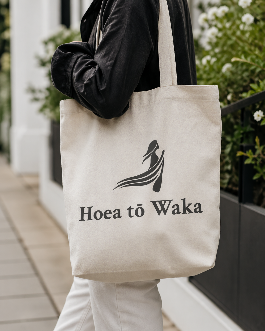 Hoea tō Waka tote bag mockup