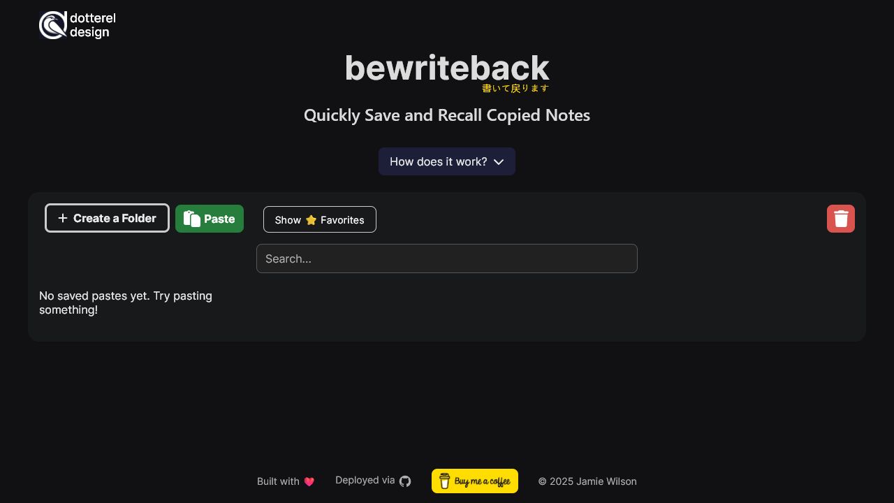 bewriteback clipboard manager interface
