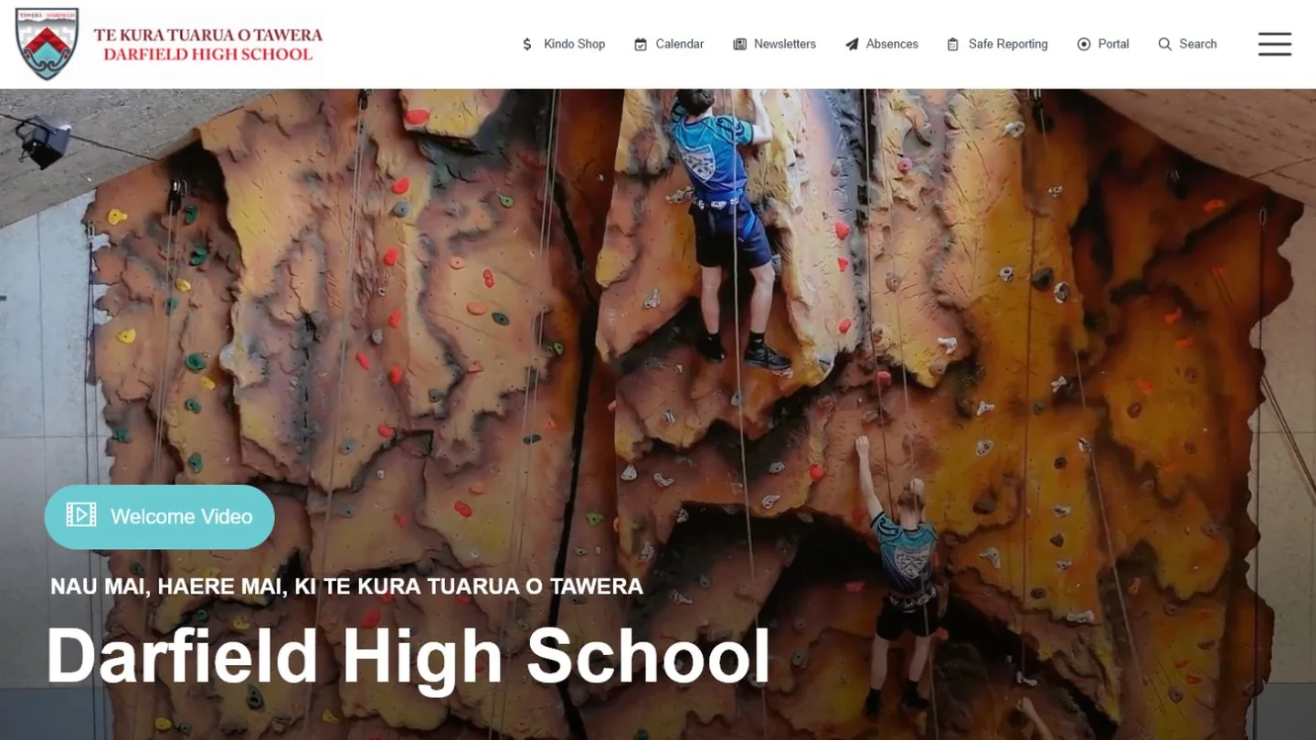 Darfield High School website homepage