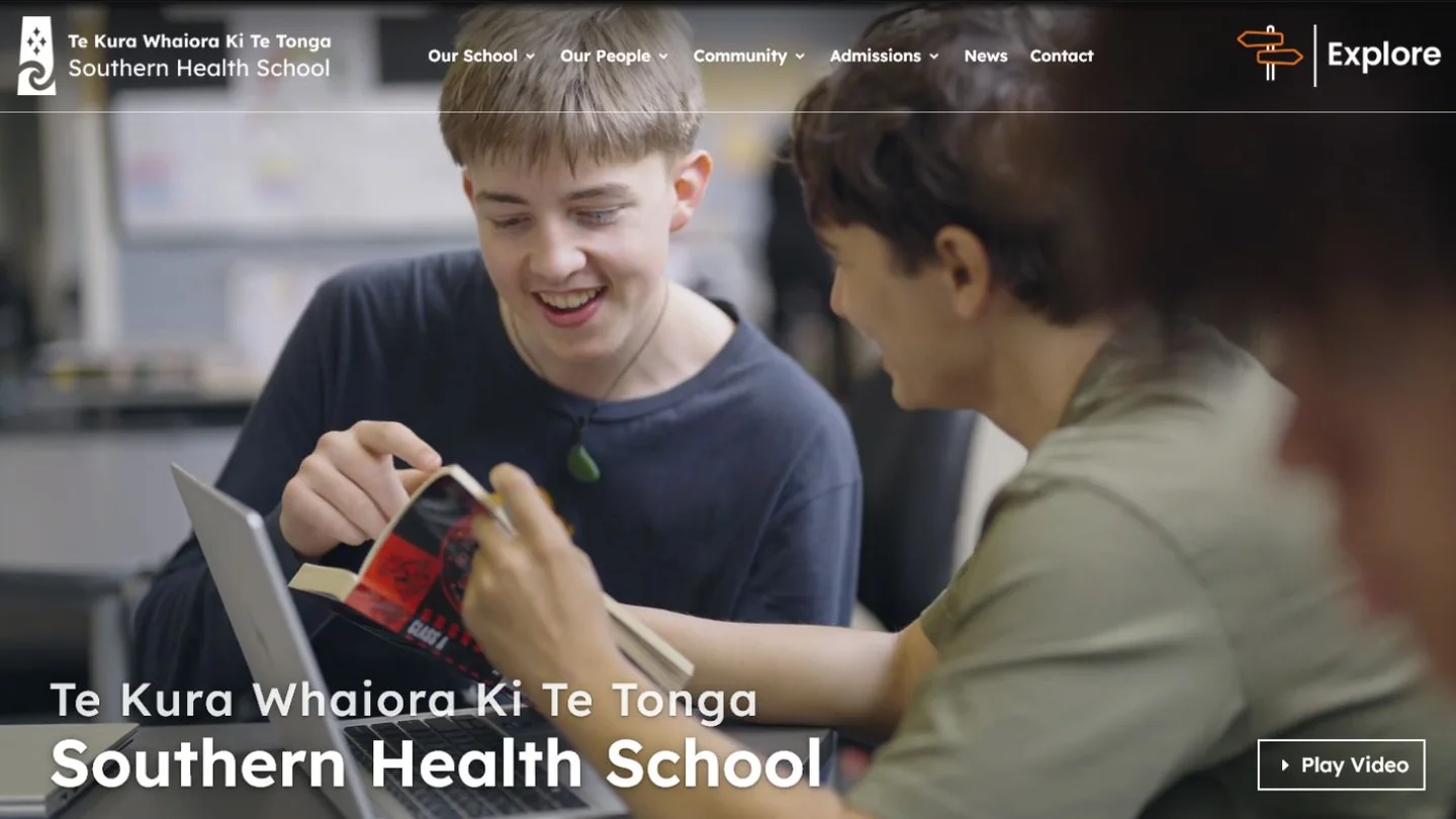 Southern Health School website homepage