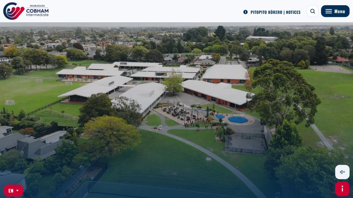 Wairarapa Cobham Intermediate website homepage